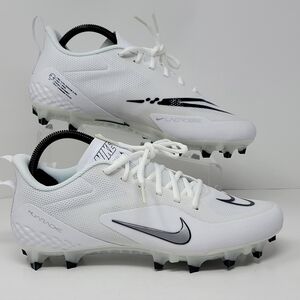 Nike Alpha Huarache 8 Pro LAX Lacrosse Cleats CW4446-101 White Navy Mens Sz 14